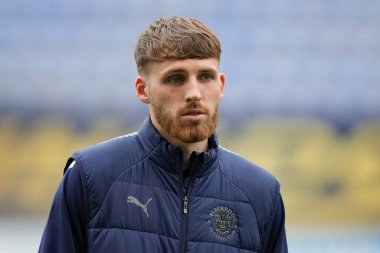 Blackpool 'dan Daniel Grimshaw # 32 Sky Bet Şampiyonası' ndan önce Wigan Athletic, Blackpool 'a karşı DW Stadyumu, Wigan, İngiltere, 12 Kasım 202