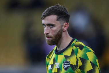 Maç öncesi hazırlık maçında Arsenal 'den Matt Turner # 30 Premier League karşılaşmasında Wolverhampton Wanderers Arsenal' e karşı Molineux, Wolverhampton, Birleşik Krallık, 12 Kasım 202