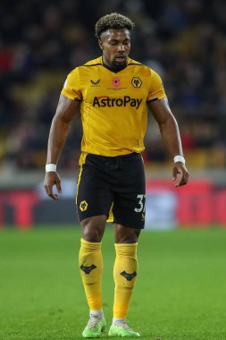 Wolverhampton Wanderers 'dan Adama Traor # 37 Premier League maçı sırasında Wolverhampton Wanderers, Molineux, Wolverhampton, Birleşik Krallık' ta 12 Kasım 2022 'de Arsenal' e karşı.