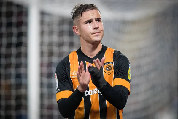 Dimitrios Pelkas Hull City Claps His Hands Applauds Supporters Subbed — Stock Photo, Image