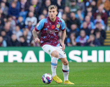 Burnley 'den Jordan Beyer # 36 numara Gökyüzü İddia Şampiyonası maçında Burnley - Blackburn Rovers - Turf Moor, Burnley, İngiltere, 13 Kasım 202