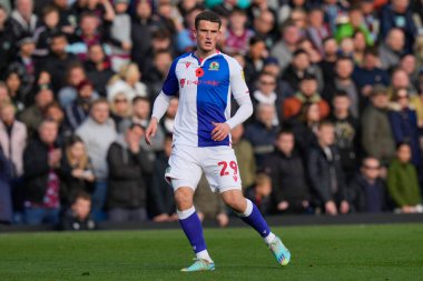 Blackburn Rovers 'dan Jack Vale # 29 Sky Bet Şampiyonası maçında Burnley, Blackburn Rovers' a karşı Turf Moor, Burnley, Birleşik Krallık, 13 Kasım 202
