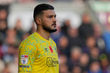 Arijanet Muri mi? Burnley 'nin 49 numarası Gökyüzü İddia Şampiyonası maçında Burnley, Blackburn Rovers' a karşı Turf Moor, Burnley, İngiltere, 13 Kasım 202