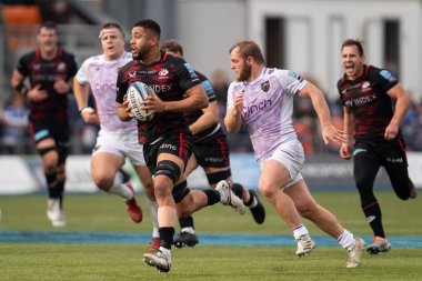 Saracens 'li Andy Christie # 6. Gallagher Premiership maçında Saracens, Northampton Saints' e karşı StoneX Stadyumu, Londra, 13 Kasım 202