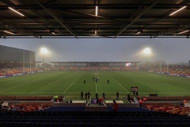 Bayanlar Rugby Ligi Dünya Kupası yarı final karşılaşması öncesinde LNER Halk Stadyumu 'nun genel bir görüntüsü Avustralya - Papua Yeni Gine Kadınlar LNER Halk Stadyumu, York, Birleşik Krallık, 14 Kasım 202