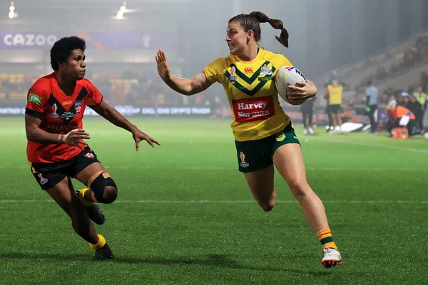 Jessica Sergis Van Australië Women Powers Try Women Rugby League — Stockfoto