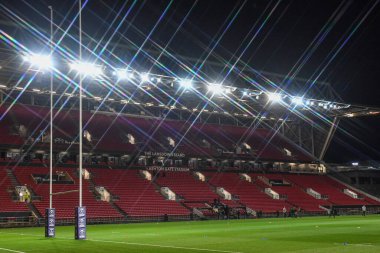 Bristol Bears Rugby 'nin evi Ashton Gate' in genel görünümü, Bristol Bears 'ın Güney Afrika' ya karşı oynadığı dostluk maçı sırasında 17 Kasım 2022 'de Ashton Gate, Bristol, İngiltere' de XV 'yi seçin.