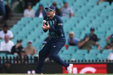 İngiltere 'den Jason Roy, 19 Kasım 2022' de SCG, Sydney, Avustralya 'da oynanan 2. ODI karşılaşmasında Avustralyalı Marnus Labuschagne' dan bir atış yakaladı.
