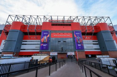 Bayanlar Rugby Ligi Dünya Kupası Finali öncesinde, Old Trafford, Manchester, Birleşik Krallık 'ta Avustralya ile Yeni Zelanda maçının genel görünümü