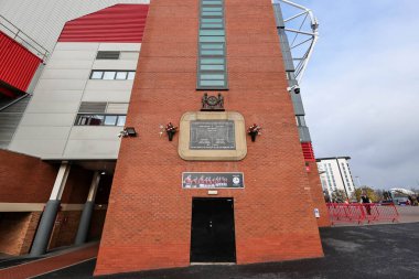 Bayanlar Rugby Ligi Dünya Kupası Finali öncesinde, Old Trafford, Manchester, Birleşik Krallık 'ta Avustralya ile Yeni Zelanda maçının genel görünümü