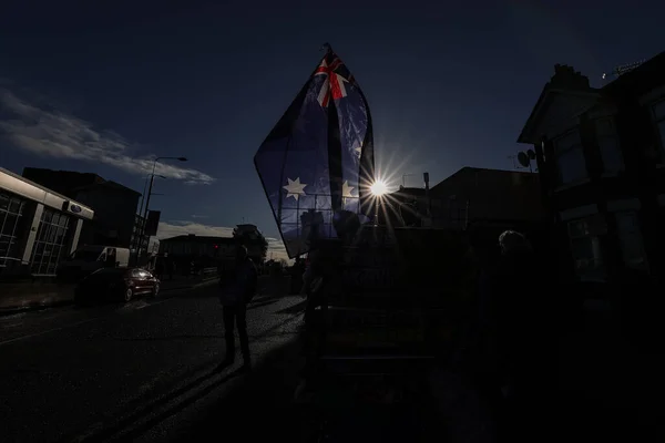 Перед Финальным Матчем Чемпионата Мира Регби Между Австралией Новой Зеландией — стоковое фото