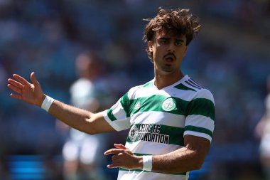 Celtic FC 'den Jota, 20 Kasım 2022' de Sidney 'deki Accor Stadyumu' nda oynanan Süper Kupa karşılaşmasında üzgün görünüyor.