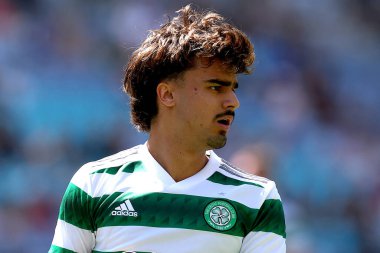 Celtic FC 'den Jota, 20 Kasım 2022' de Sidney 'deki Accor Stadyumu' nda oynanan Süper Kupa karşılaşmasında üzgün görünüyor.
