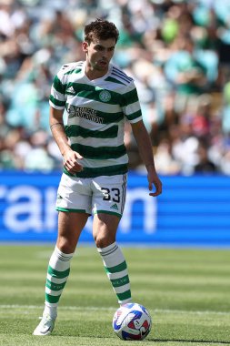  Celtic FC 'den Matt OReilly 20 Kasım 2022' de Accor Stadyumu 'nda oynanan Sydney Süper Kupası maçı sırasında Celtic Everton' a karşı.