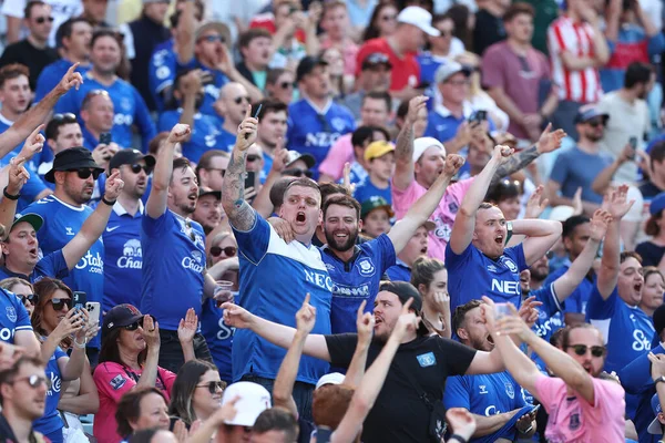 Everton Supporters Zingen Tijdens Sydney Super Cup Wedstrijd Celtic Everton — Stockfoto
