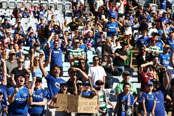 Evertons Fans Jubeln Als Ein Elfmeter Während Des Sydney Super — Stockfoto