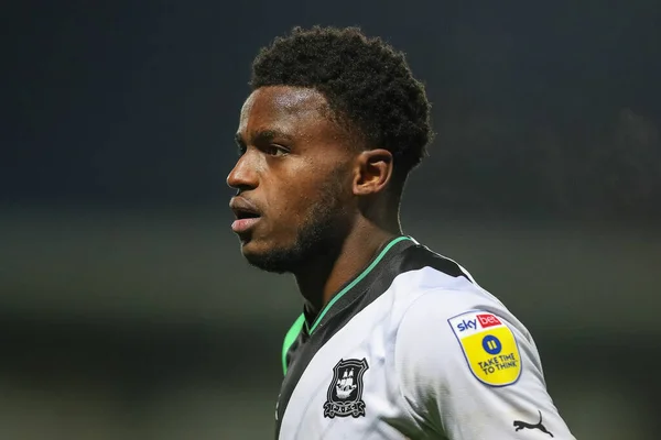 stock image Bali Mumba #17 of Plymouth Argyle during the Sky Bet League 1 match Burton Albion vs Plymouth Argyle at Pirelli Stadium, Burton upon Trent, United Kingdom, 19th November 2022