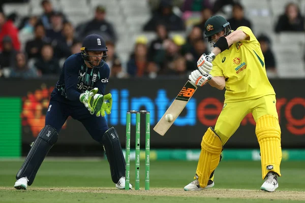 stock image Steve Smith of Australia bats during the Dettol ODI Series match Australia vs England at Melbourne Cricket Ground, Melbourne, Australia, 22nd November 2022