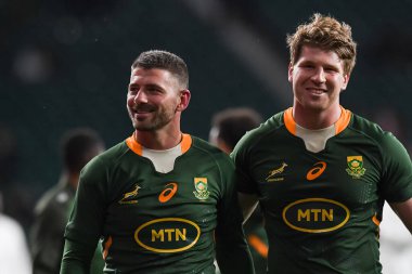 Güney Afrikalı Willie le Roux, 26 Kasım 2022 'de Twickenham Stadyumu' nda İngiltere ile Güney Afrika maçını izledi.