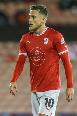 Barnsley 'den Josh Benson # 10, Emirates FA Cup 2. Raundunda Barnsley ile Crewe Alexandra karşı karşıya, Oakwell, Barnsley, Birleşik Krallık, 26 Kasım 2022