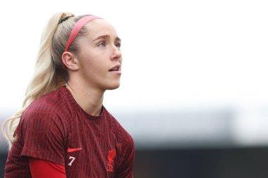 Missy Bo Kearns # 7 numara Liverpool Bayanlar Kıtasal Lig Kupası karşılaşmasından önce Liverpool Women vs Blackburn Rovers Bayanlar Prenton Park, Birkenhead, Birleşik Krallık, 27 Kasım 2022