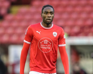Barnsley 'den Devante Cole # 44 Emirates FA Cup 2. Raundunda Barnsley, Crewe Alexandra' ya karşı Oakwell, Barnsley, Birleşik Krallık 'ta, 26 Kasım 2022