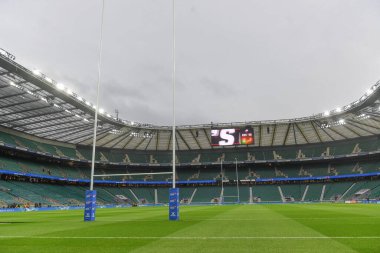 General view of Twickenham Stadium, Home of England Rugby during the Autumn internationals match England vs South Africa at Twickenham Stadium, Twickenham, United Kingdom, 26th November 2022 clipart