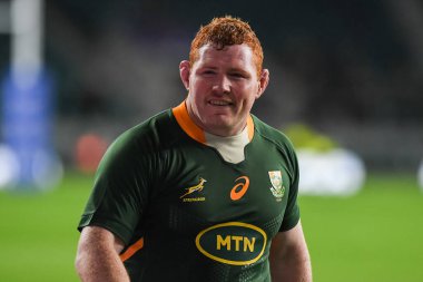 Güney Afrikalı Steven Kitshoff, 26 Kasım 2022 'de Twickenham Stadyumu' nda İngiltere ile Güney Afrika arasında oynanan karşılaşma.