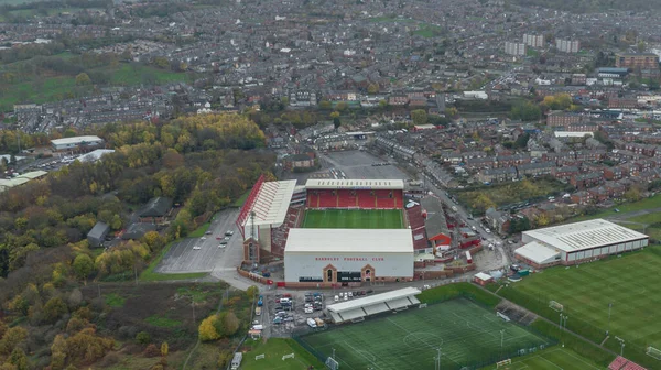 Aerial View Oakwell Ahead Emirates Cup Match Barnsley Crewe Alexandra — Stock Photo, Image
