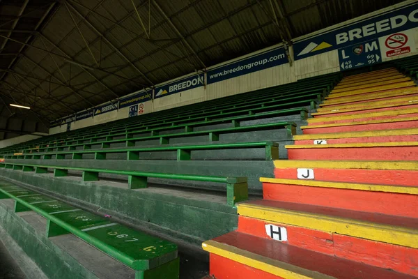 Wooden Benches Mattioli Woods Welford Road Home Leicester Tigers Gallagher — Stock Photo, Image