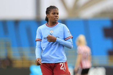 Manchester City 'den Khadija Shaw # 21 FA Women' s Continental League Cup maçı sırasında Manchester City Women vs Sunderland AFC Women at Etihad Campus, Manchester, Birleşik Krallık, 27 Kasım 2022