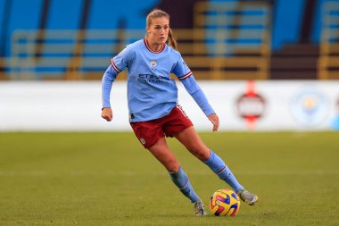 Manchester City 'nin Filippa Angeldal # 12' si, 27 Kasım 2022 'de İngiltere' nin Etihad Kampüsü 'nde Manchester City Women vs Sunderland AFC Women maçında maç yapıyor.