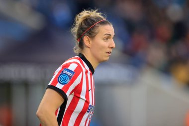 Grace McCatty # 5 Sunderland FA Kadınlar Kıtasal Lig Kupası maçı sırasında Manchester City Women vs Sunderland AFC Women at Etihad Campus, Manchester, Birleşik Krallık, 27 Kasım 2022