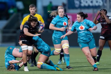  Louise McMillan # 6. Saracens Kadın Müttefikleri Premier 15 'in StoneX Stadyumu, Londra, Birleşik Krallık' ta oynanan Saracens Women vs Wasps Women maçında