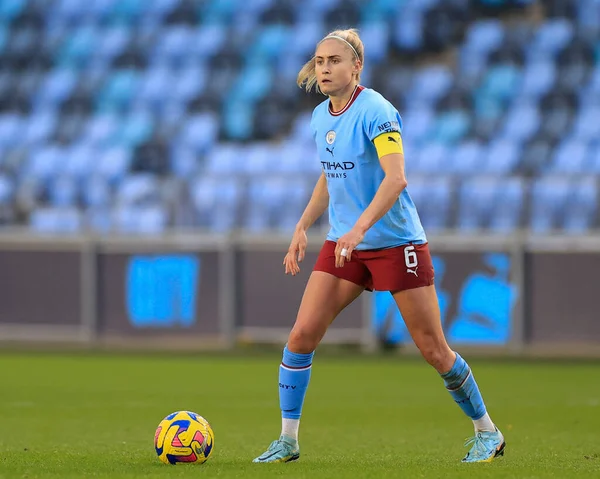 Steph Houghton Manchester City Controls Ball Womens Continental League Cup — Stock Photo, Image