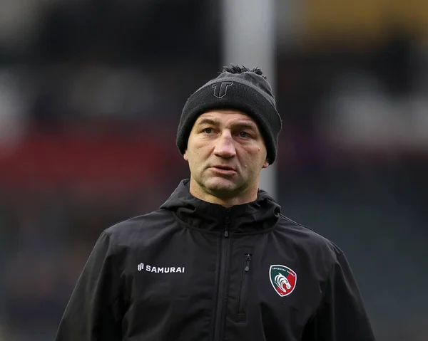 stock image Leicester Tigers Head Coach Steve Borthwick during the pre-match warm-up ahead of the Gallagher Premiership match Leicester Tigers vs London Irish at Mattioli Woods Welford Road, Leicester, United Kingdom, 27th November 2022