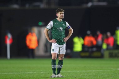 Joe Edwards # 8 of Plymouth Argyle Sky Bet Ligi 1 karşılaşmasında Plymouth Argyle ile Home Park, Plymouth, Birleşik Krallık 'ta 2 Aralık 202
