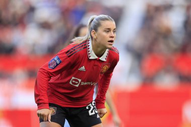 Manchester United 'ın 23 numaralı Alessia Russo, Manchester United Kadınlar Süper Ligi karşılaşmasında Old Trafford, Manchester' da Manchester United Women 'a karşı Aston Villa Women, 3 Aralık 202