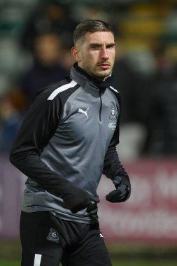 Plymouth Argyle 'ın 10 numaralı Danny Belediye Başkanı Sky Bet Ligi 1 maçı öncesinde ısınma turunda Plymouth Argyle' a karşı Port Vale, Home Park, Plymouth, İngiltere, 2 Aralık 202