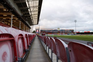 Gloucester Rugby 'nin evindeki Kingsholm Stadyumu' nun genel manzarası, 3 Aralık 202 'de Gloucester Premiership maçında Gloucester Rugby Northampton Saints' e karşı Kingsholm Stadyumu, Gloucester, İngiltere