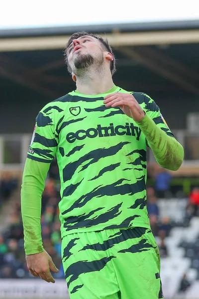 Josh March Forest Green Rovers Response Sky Bet League Match — 스톡 사진