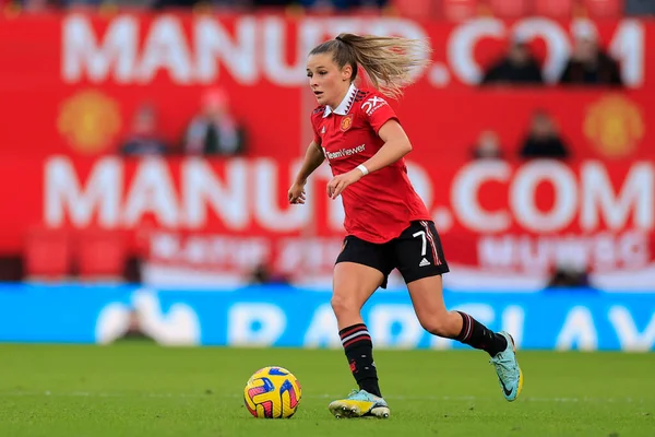 Ella Toone Del Manchester United Controla Balón Durante Partido Liga —  Fotos de Stock
