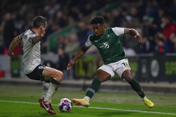 Niall Ennis Plymouth Argyle Action Sky Bet League Match Plymouth — 스톡 사진