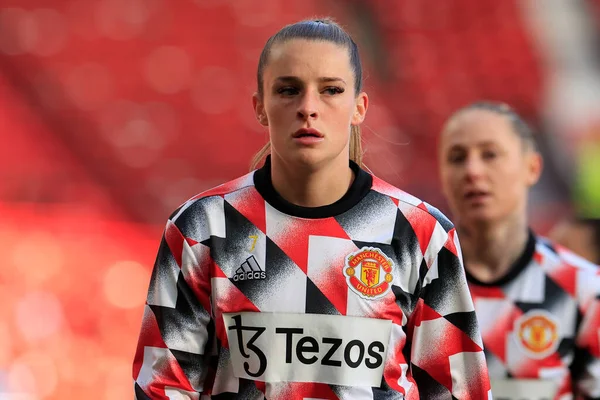 Ella Toone Manchester United Women Super League Meccs Előtt Manchester — Stock Fotó