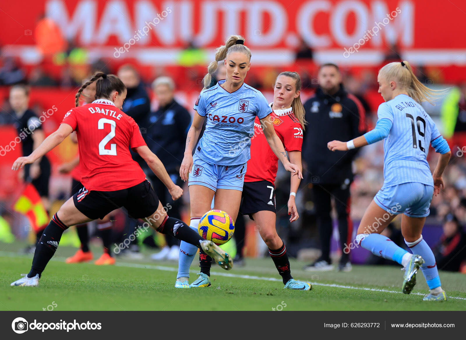 Батль Манчестер Юнайтед Алиша Леманн Астон Виллы Разыгрывают Мяч.