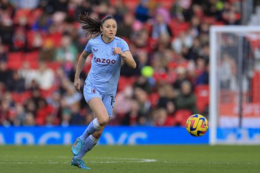 Aston Villa 'dan Danielle Turner 3 Aralık 202' de Manchester United Women vs Aston Villa Women maçında sahada.