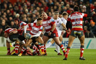 Gloucester Rugby 'den Stephen Varney, 3 Aralık 202' de Gloucester Premiership maçında Gloucester Rugby, Northampton Saints 'e karşı Kingsholm Stadyumu, Gloucester, İngiltere