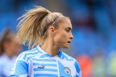 Manchester City 'den Steph Houghton # 6 Bayanlar Süper Ligi karşılaşmasında Manchester City' nin Brighton & Hove Albion W.F.C. Etihad Kampüsü, Manchester, Birleşik Krallık, 4 Aralık 202