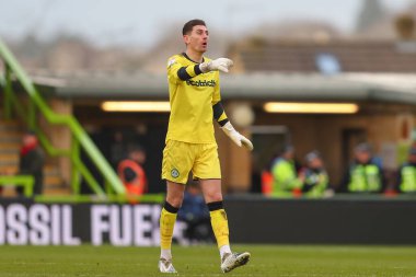 Forest Green Rover 'dan Luke McGee, 3 Aralık 202' de New Lawn, Nailsworth, Birleşik Krallık 'ta Forest Green Rovers' a karşı oynadığı 1.