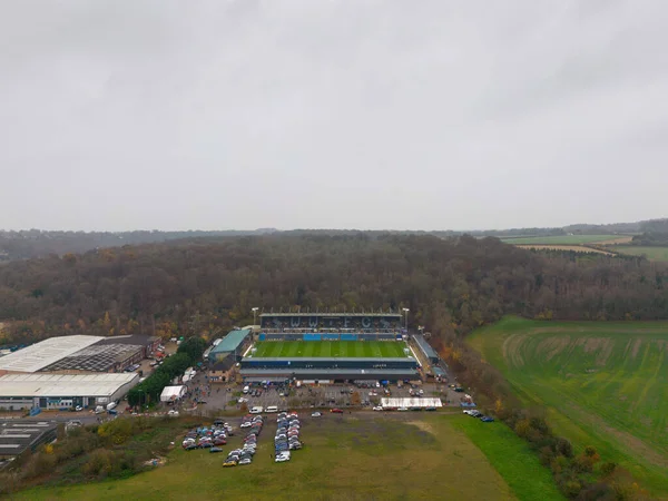 Aerial View Adams Park Ahead Sky Bet League Match Wycombe — Stock Photo, Image